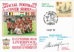 Liverpool V Ap Limassol Dawn First Day Cover Signed By Steve Heighway. Good condition. All