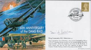 WW2 Wg Cdr David Robertson Signed 60th anniversary of the Dams Raid FDC. 228 of 300 Covers Issued.