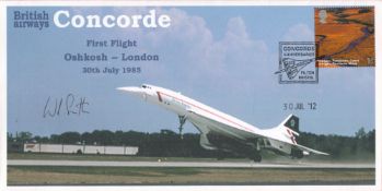 Specially designed cover commemorating Concorde’s first flight Oshkosh – London on 30th July 1985.
