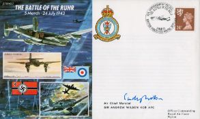 WW2 ACM Sir Andrew Wilson Signed The Battle of the Ruhr 5 March- 24 July 1943 FDC. 363 of 776 Covers
