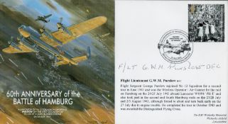 WW2 Flt Lt GWM Purslow DFC Signed 60th anniversary of the Battle of Hamburg FDC. 187 of 200 Covers
