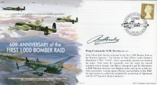 WW2 Wg Cdr Bob Horsley DFC AFC Signed 60th Anniv of the 1st 1000 Bomber Raid FDC. 228 of 300