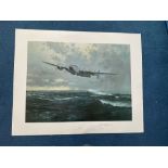 WWII End Of An Era print signed by Gerald Coulson Limited Edition 546 850, approx 32x29. Beautifully