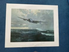 WWII End Of An Era print signed by Gerald Coulson Limited Edition 546 850, approx 32x29. Beautifully