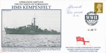‘HMS Kempenfelt’ Operation Neptune – The Invasion of Normandy, 6th June 1944. Cover photograph shows