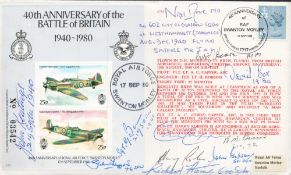 C79b 40th Anniv of the Battle of Britain Signed 9 Battle of Britain Pilots, Crew, WAAF 40th Anniv of