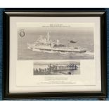 On the 40th Anniversary of the Falklands War is offered a 13 x 11 framed photograph featuring HMS
