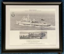 On the 40th Anniversary of the Falklands War is offered a 13 x 11 framed photograph featuring HMS