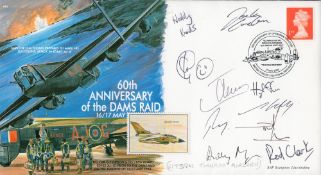 WW2 10 Signed 60th anniversary of the Dams Raid 16 17 May 1942 FDC. MF5. Signatures include Rod