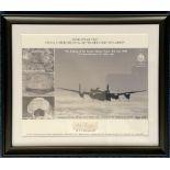 Framed black white photographic print 10 X 6 No. 617 ‘Dambuster’ Squadron, Attack on the Saumur