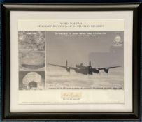 Framed black white photographic print 10 X 6 No. 617 ‘Dambuster’ Squadron, Attack on the Saumur