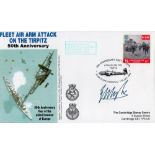 WW2 Cdr EW Sykes DSC of HMS Victorious Signed Fleet Air Arm Attack on Tirpitz 50th anniversary