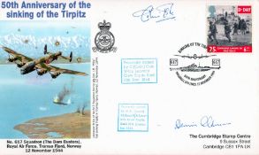 WW2 RAF 617 Sqn Wireless Operator Colin Cole and Wireless Operator Denis Oldman Signed 50th