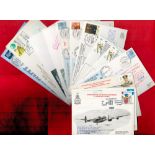 WW2 RAF Collection of 16 FDC's 3 Signed, 4 Postcards and Embargo Photo Stamps. 40th Anniv of the