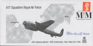 WW2 P O Frank Cardwell of 617 Sqn Signed Oslo Shipping Attacks NYE 1944 FDC. 55th anniversary.