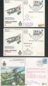 RAF Red Arrows Collection of 3 FDC's, Two Signed With Stamps and Postmarks. Signatures include Sqn