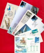 Collection of 6 FDC's Including Concorde, Atlantic Flights, RAF Covers, All Contain Stamps and