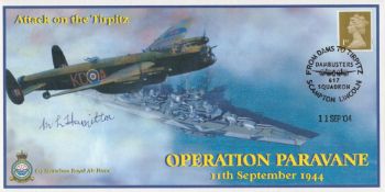 WW2 Sqn Ldr Mac Hamilton Signed Operation Paravane- attack on the Tirpitz 11th Sept 1944 FDC. 1 of 4