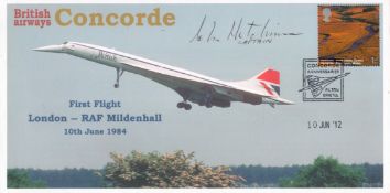 Specially designed cover commemorating Concorde’s first flight between London and RAF Mildenhall