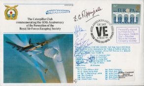 WW2 Flt Sgt Eric G Rippingale Signed RAFES SC36 Caterpillar Club Commemorating the 40th