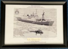 On the 40th Anniversary of the Falklands War is offered an A4 framed black white photograph of ‘