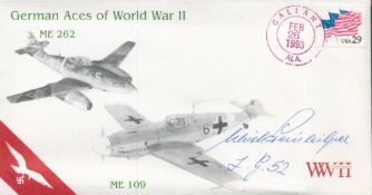 German Aces of World War 11 Cover Signed Ulrich Steinhilper Luftwaffe Pilot Battle of Britain