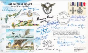 50th Anniv of the Battle of Britain signed by 13 Battle of Britain Pilots, Crew 11 Sep 90 BFPS 2232-