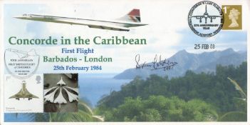 Specially designed cover commemorating Concorde’s first flight between Barbados and London on 25th