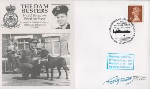 WW2 Roly Duck (Hamilton's Crew) Signed The Dambusters FDC. 26 of 40 Covers Issued. British 24p Stamp