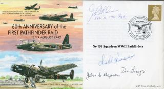 WW2 Flt Lt Don Briggs DFC, Flt Lt Harold Hernaman DFC and Master Engineer John Chapman DFM Signed