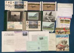 RAF Canberra Collection of Postcards, A Signed FDC, Info and Related Photos. EJA(s)12 Cover Signed