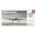 WW2 Flt Lt Lishman Y Easby of 625 Sqn signed Peenemunde FDC. 12 of 14 Covers Issued. British Stamp