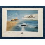 WW2 John Larder 25x17. 5 Colour Special Edition 345 617 Print Titled 50 Years Fly By Multi Signed by