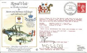 Grp Cpt P. G. Pinney LVO ADC RAF and Wg Cdr M. L. Schofield RAF signed FDC Royal Visit to Northern