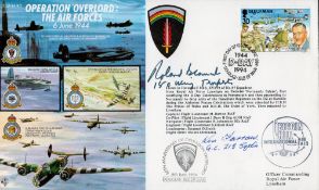 WW2 Roland Beaumont and George Cross Winner Ken Farrow of 218 Squadron Signed Operation Overlord 6th