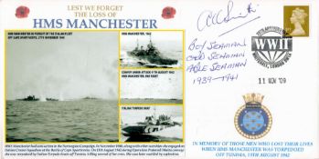 ‘Lest We Forget’ The Loss of HMS Manchester, torpedoed off Tunisia, 13th August 1942. Photographic