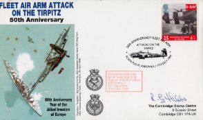 WW2 Air Gunner on HMS Furious Ronald G Hibbs Signed Fleet Air Arm Attack on Tirpitz 50th Anniversary