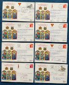Fantastic WW2 Collection of 7 Signed Escaping Society FDCs, RAFES Codes. All RAFES SC40 Code. Some