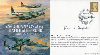 WW2 Master Engineer John Chapman DFM Signed 60th anniv of the Battle of the RUHR 5th March-24th July