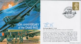WW2 Warrant Officer Colin Cole Signed 60th anniversary of the Dams Raid FDC. 228 of 300 Covers