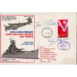 WW2 Rare 2 of 5 Cptn JL Gillebo and Lt Cdr Gerry Ames Signed 30th Anniv Fleet Air Arm Attack on