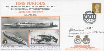 WW2 Rear Admiral Ian GW Robertson CB DSC Signed HMS Furious And the Fleet Air Arm Dive-Bombing