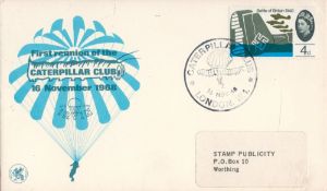 FDC, First Reunion of the Caterpillar Club, 16th November 1968. Special pictorial postmark, 16th