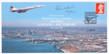 30th Anniversary cover commemorating Concorde’s first flight London – Baltimore on 25 April 1985.