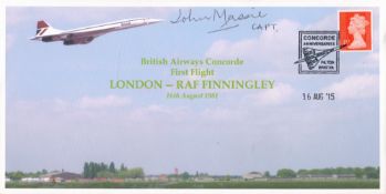 Concorde commemorative cover celebrating the first flight of Concorde from London to RAF