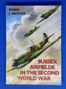 WW2 Robin J Brooks Paperback Book Titled Sussex Airfields in the Second World War. 192 pages.