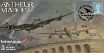 WW2 617 Sqn Warrant Officer Benjamin Bird DFM signed Antheor Viaduct FDC. 4 of 11 Covers Issued.