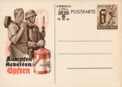 5th November 1940 un use Postcard Winter Aid The Card clearly shows Germany in a state of war.