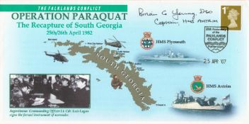 Falklands War Captain Brian G Young DSO Signed Operation Paraquat -The Recapture of South Georgia 25