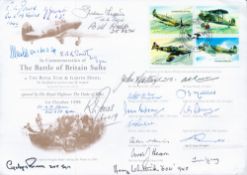 Battle of Britain Signed 21 Battle of Britain Pilots, Crew. 1st Oct 1998 In Commemoration of the